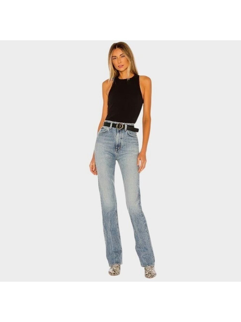 Agolde Vintage High Rise Flare 100% Cotton Jeans In Clamour Sz 26